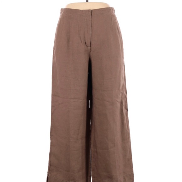 SOLD** Sz 10 J Jill 100%  Linen wide leg cropped - Picture 3 of 12
